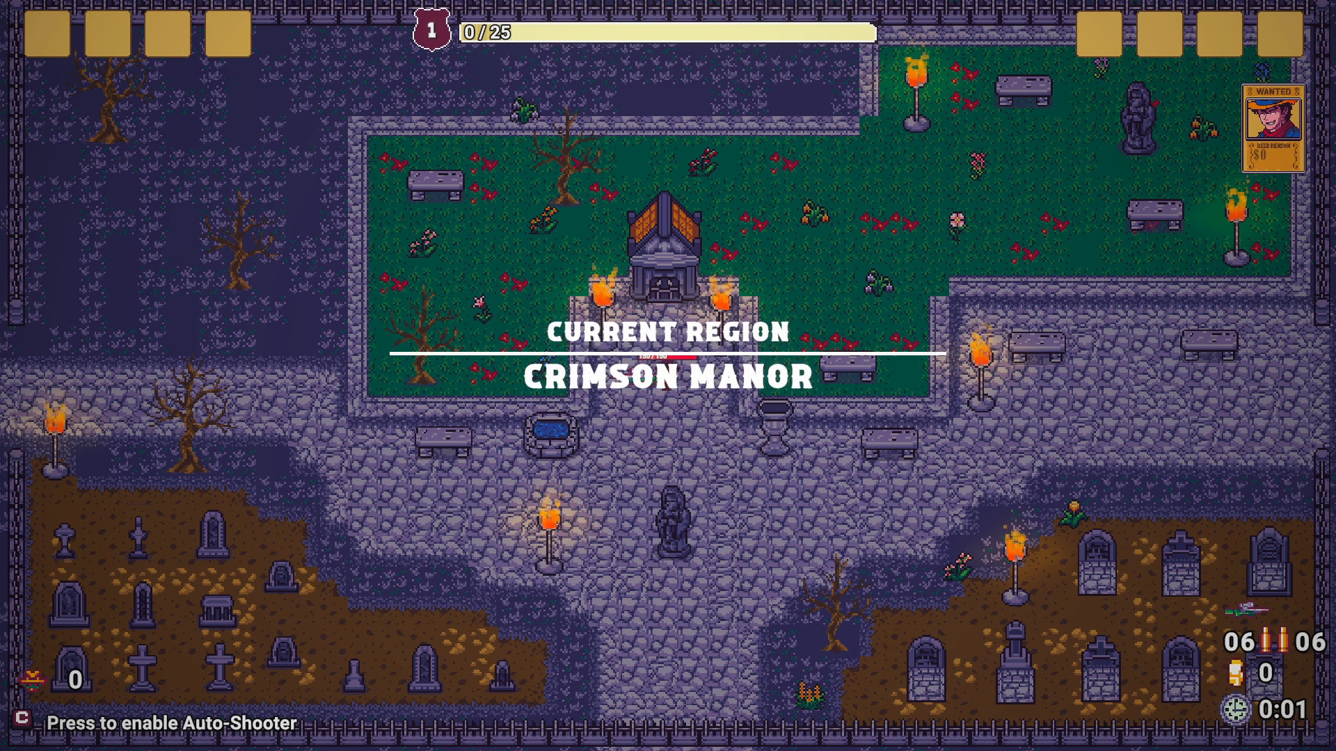 Red Pistol gameplay screenshot - Westren manor