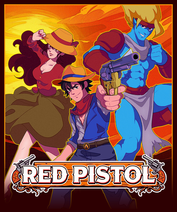 Red Pistol vertical capsule art for Steam
